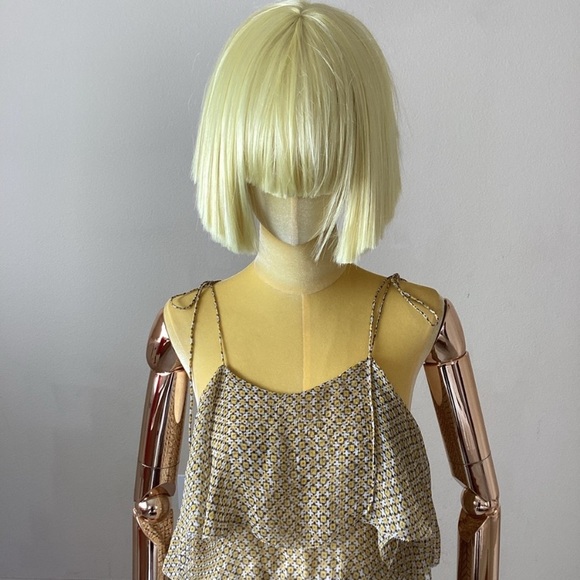 Robbi & Nikki Yellow Print Midi Dress SZ S - Picture 4 of 5